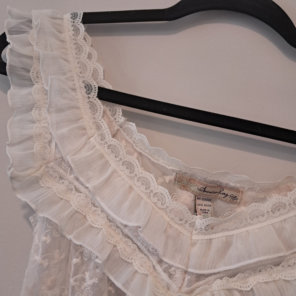 American Rag White Ruffled Tank Top - Picture 4 of 7